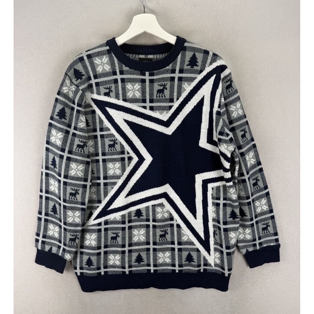 NFL Team‎ Apparel Men's Sz L Holiday Dallas Cowboys Christmas Pullover Sweater
